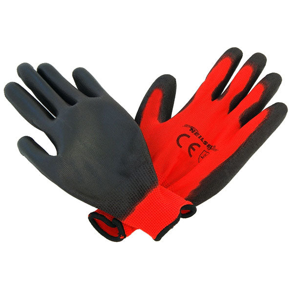CT3835 - 12 Pairs Of PU Work Gloves Size 9