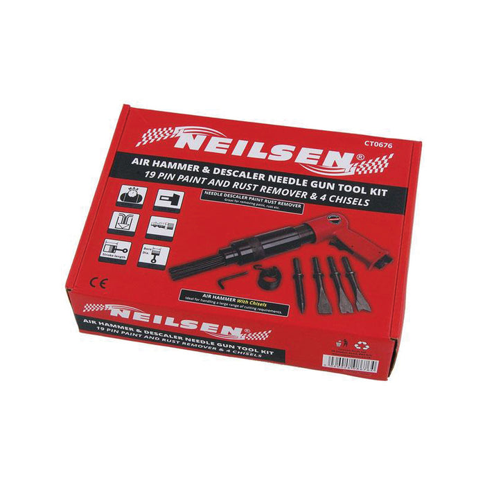 CT0676 - 1/4in  Air Hammer & Descaler Needle Gun Tool Kit