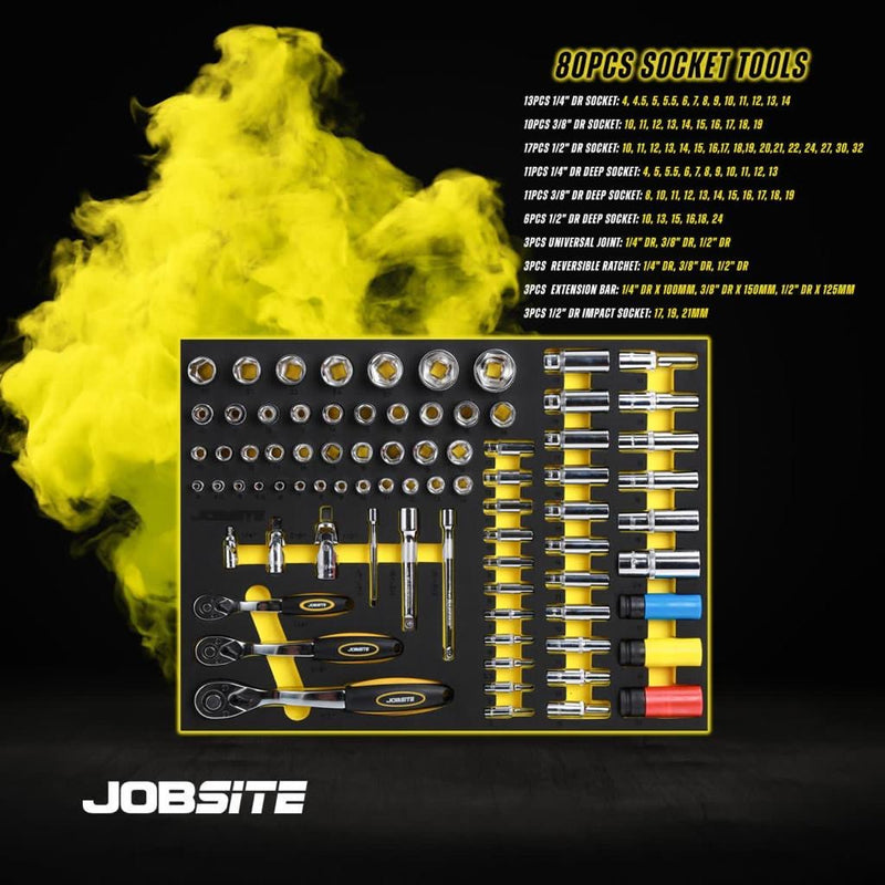 CT3323 - Jobsite Roller Tool Cabinet With 7 Drawers and 270-Piece Set
