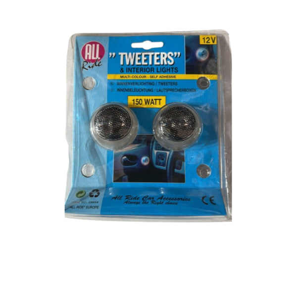 AR28854 - All Ride Tweeter With Multi-Colour Led Lights 12v 150 Watt