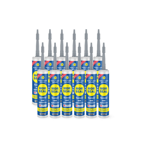 C-TEC Morseal Premium Hybrid Grey Sealant & Adhesive – Box of 12