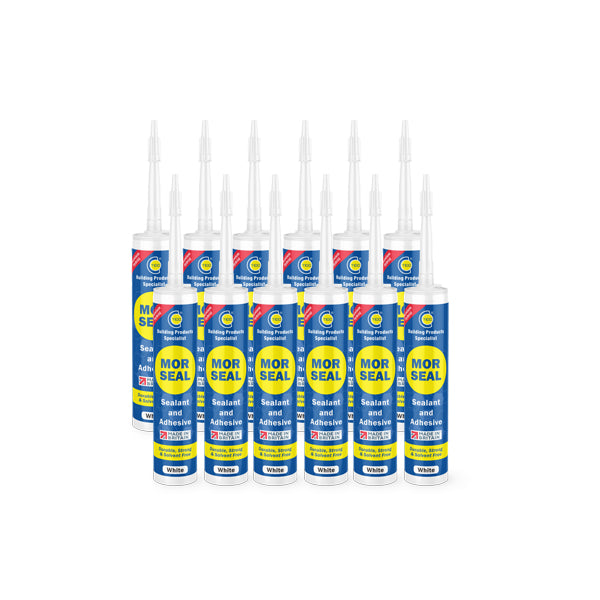 C-TEC Morseal Premium Hybrid White Sealant & Adhesive – Box of 12