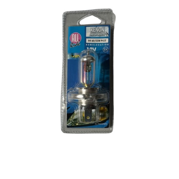 AR01225 - All Ride Headlamp Bulb 1pc Xenon Mega White H4 12v 55w
