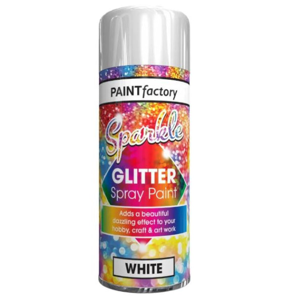 1605 - Glitter Spray Paint White 200ml