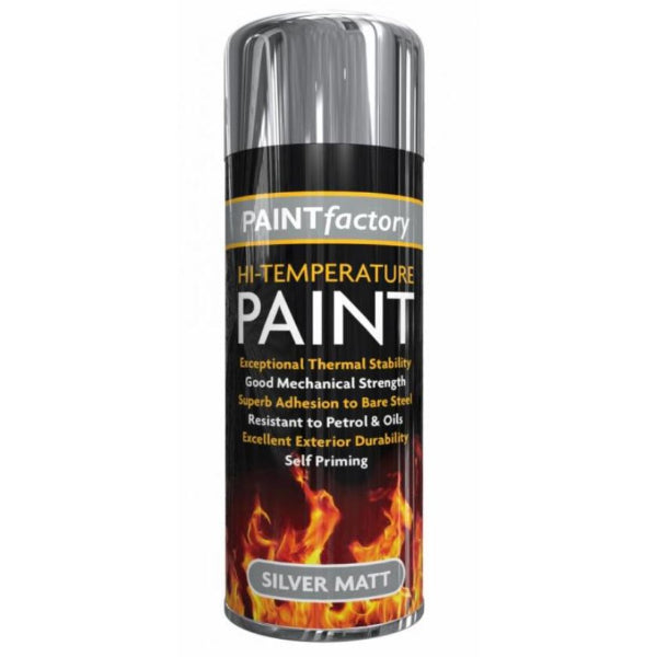3185 - High Temperature Silver Matt Spray Paint 300ml