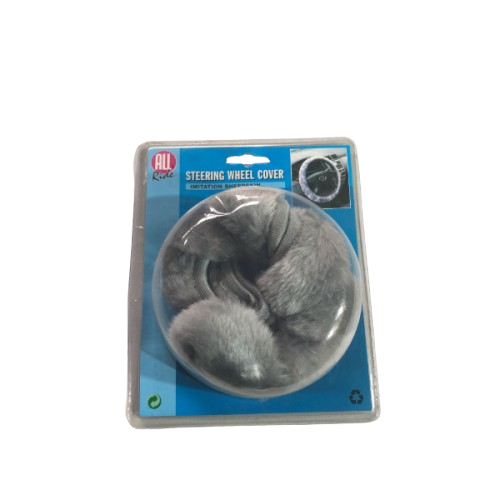 AR88952 - All Ride Steering Wheel Cover Fluffy Grey