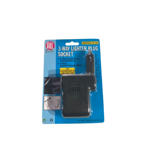 AR02456 - All Ride Cigarette Lighter Plug Socket 3-way 12v