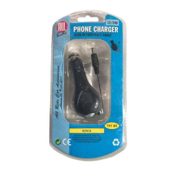 AR26271 - Mobile Phone Charger Retractable 12-24v Nokia Old
