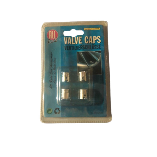 AR00967 - All Ride Valve Cap Set 4pc 'piston' Silver