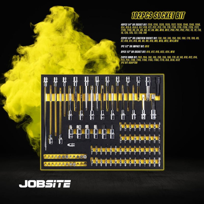 CT3323 - Jobsite Roller Tool Cabinet With 7 Drawers and 270-Piece Set