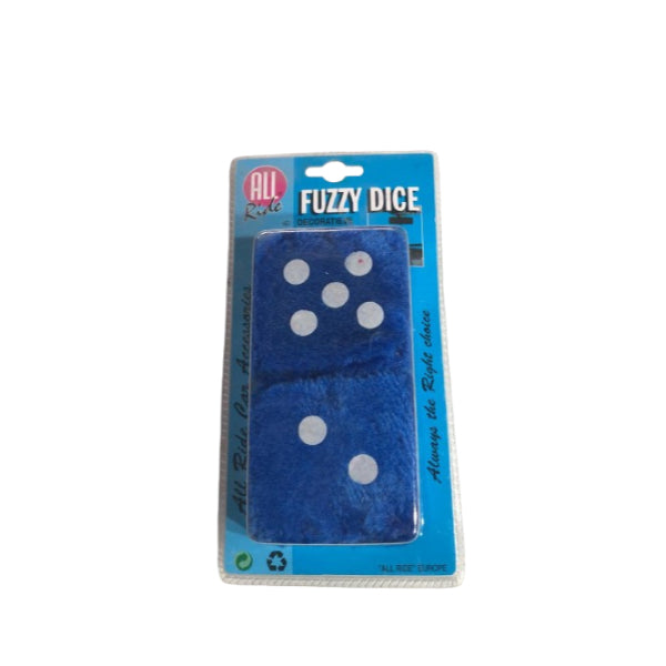 AR02989 - Mirror Decoration 'Fuzzy Dice' Blue