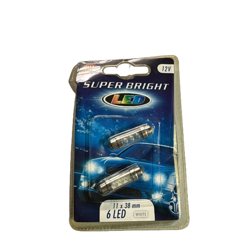 AR11627 - Car Light 12V 6 LED 11X38MM