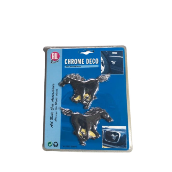 AR08917 - All Ride Sticker Kit 'horse' 2pc Chrome