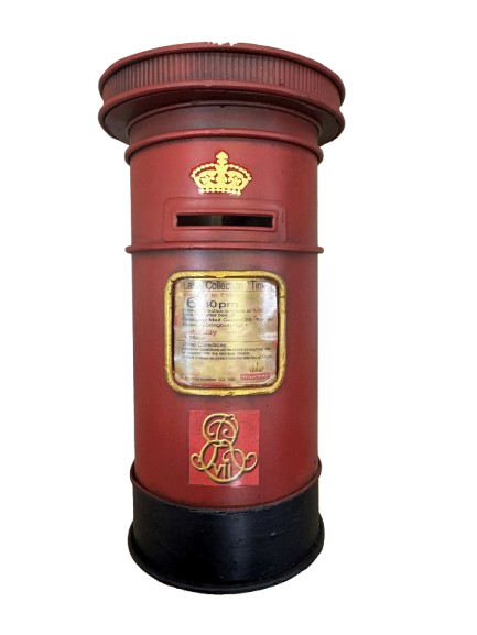 84081 - Post Box Metal Ornament Money Box
