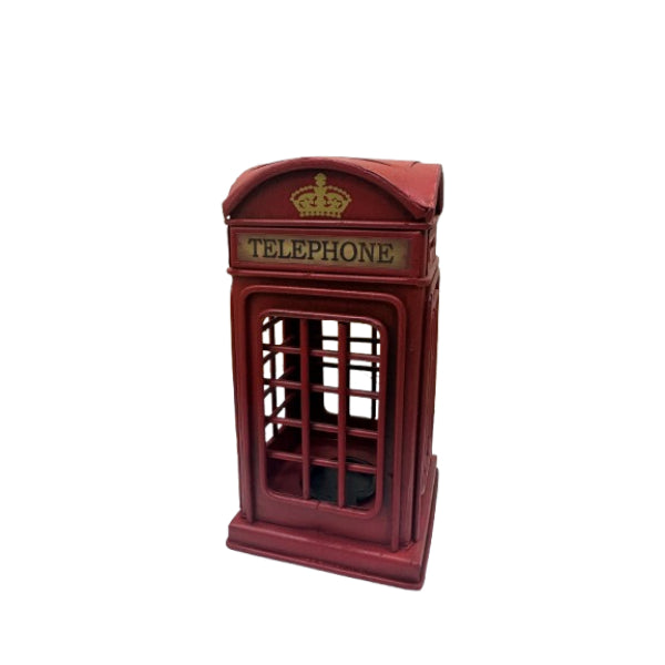 84109 - Telephone Box Metal Ornament Money Box