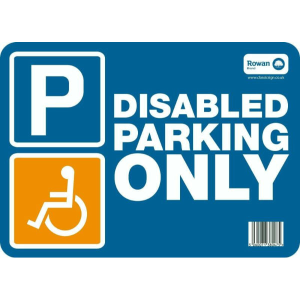 A4DISABLEDSIGN - Disabled Parking Only Sign