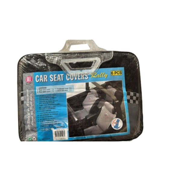 AR21528 - Car Seat Cover Set 6PC 'Rally' Grey