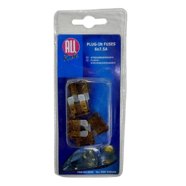 AR26232 - All Ride Car Fuse Set 'Plug-In' 6pc 7.5 Amp