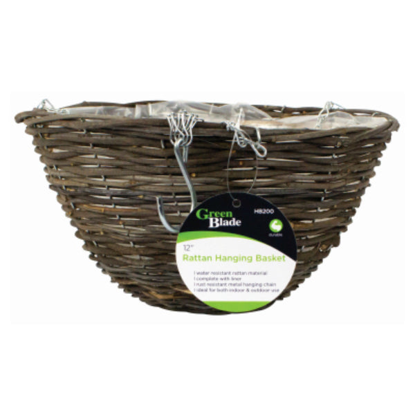 HB200 - Rattan Hanging Basket 12inch