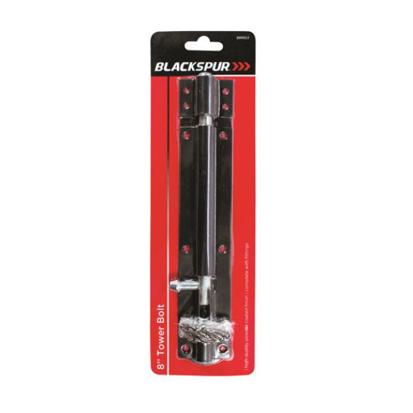 BH102 - 8" Tower Bolt Black