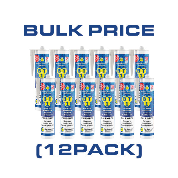 BT1 Ultimate Bathroom Adhesive & Sealant 290ml Pale Grey (535101)