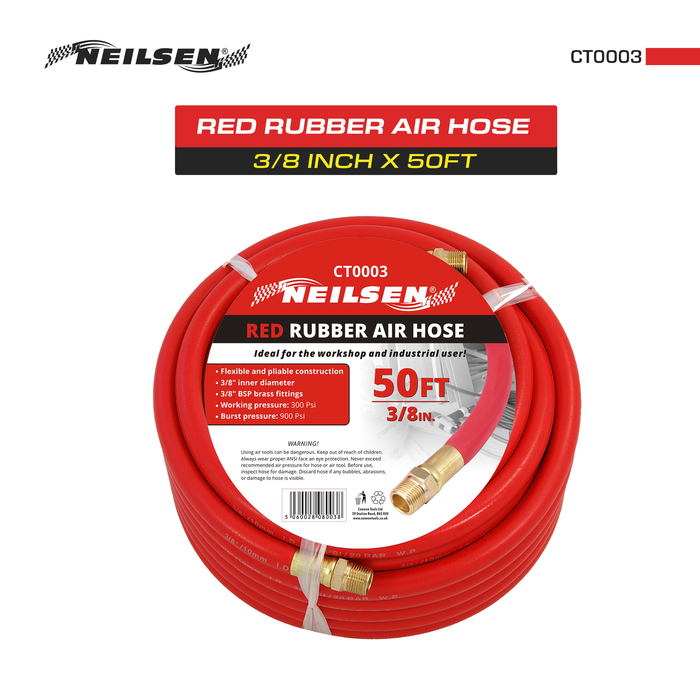 CT0003 - Air Hose Rubber 3/8 Inch x 50ft
