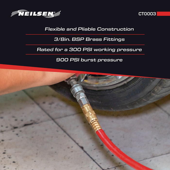 CT0003 - Air Hose Rubber 3/8 Inch x 50ft