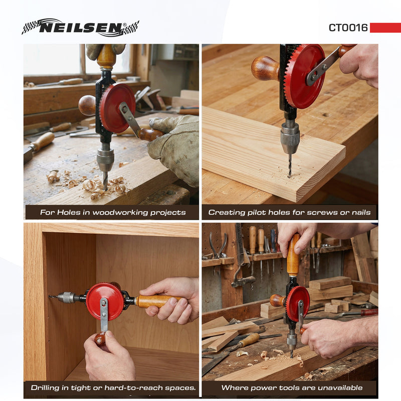 CT0016 - Hand Drill 1/4in Double Pinion
