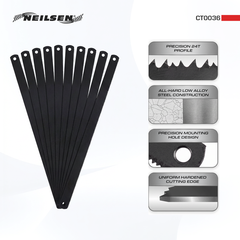 CT0036 - 12in Hacksaw Blades Pack Of 10pcs
