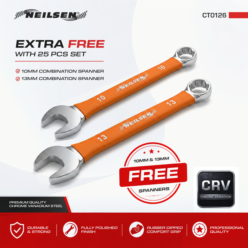 CT0126 - 25pc Combination Spanner Set