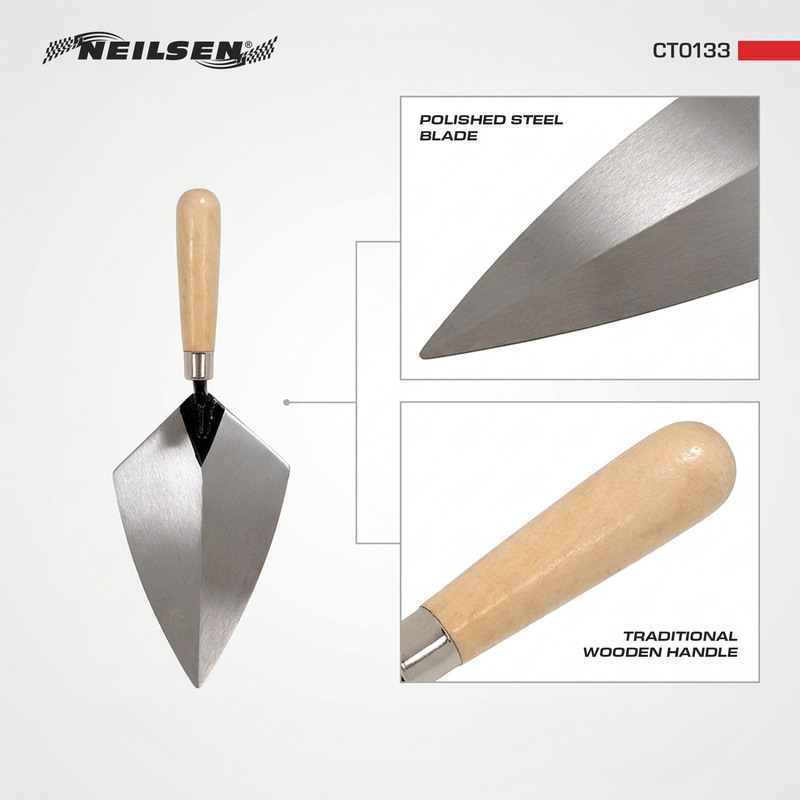 CT0133 - 10in Trowel Traditional Wooden Handle