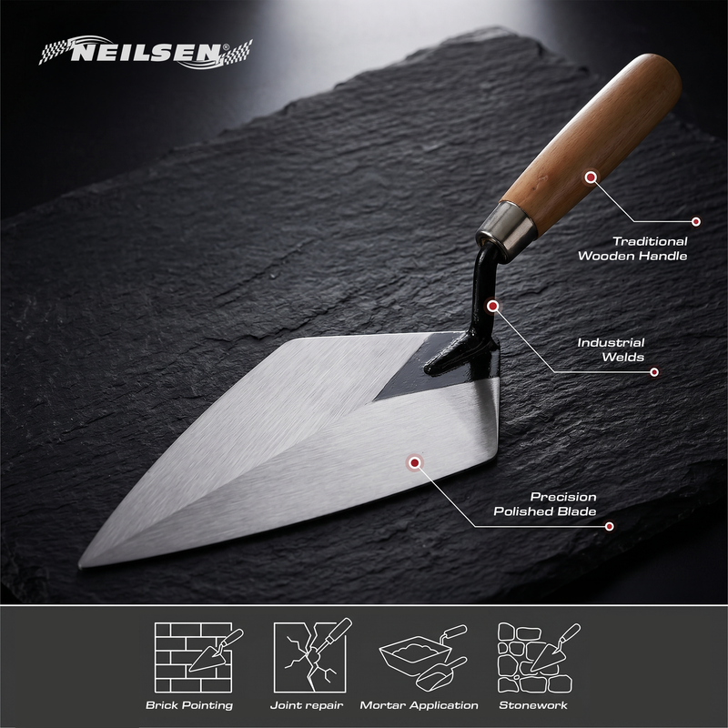 CT0133 - 10in Trowel Traditional Wooden Handle