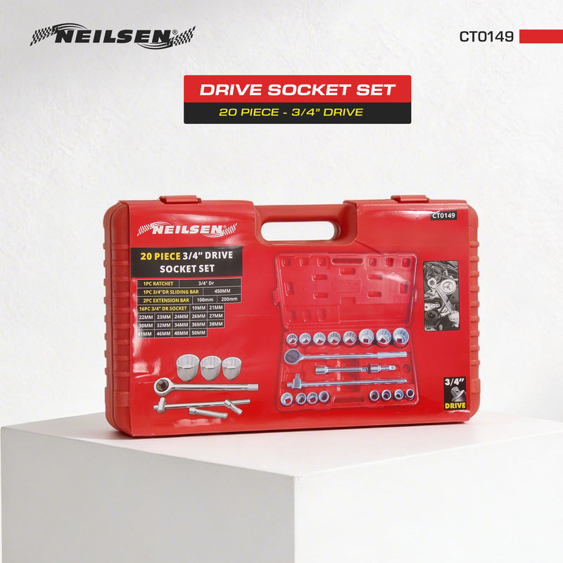 CT0149 - 20pc 3/4in Drive Socket Set