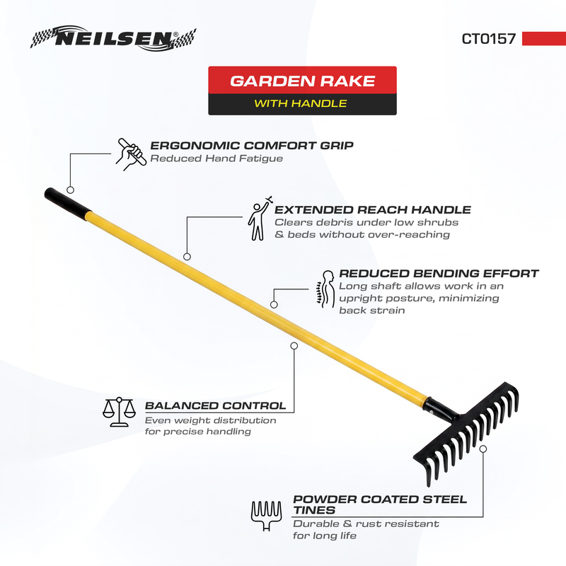 CT0157 - Garden Rake With Handle