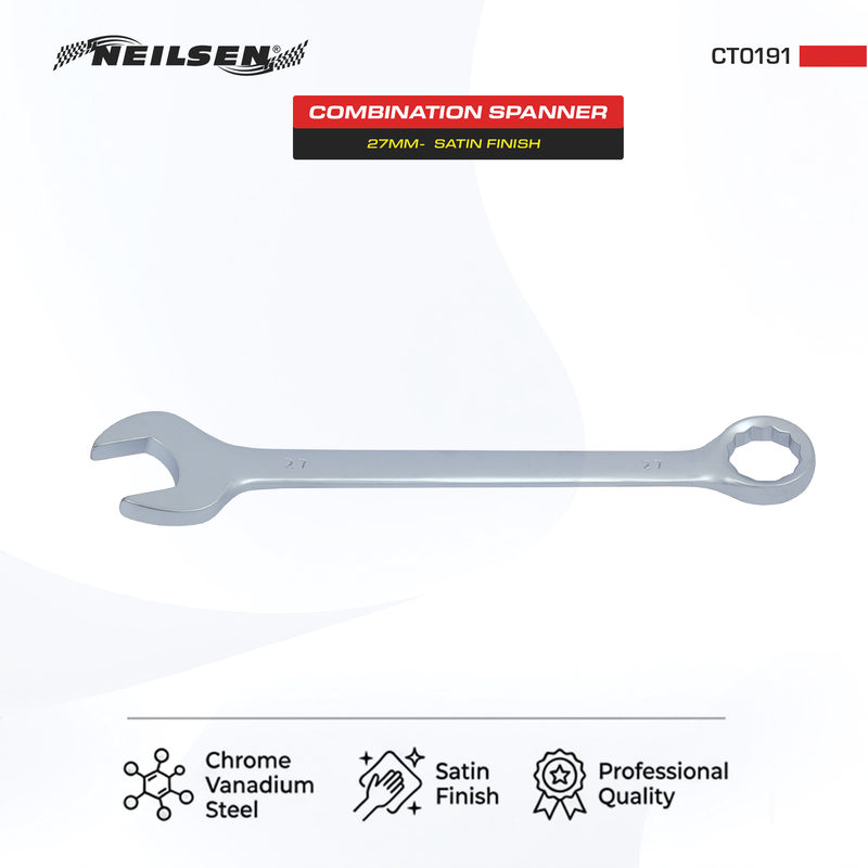 CT0191 - 27mm Combination Spanner In Satin Finish