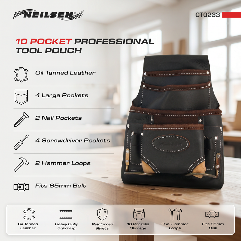 CT0233 - 10 Pocket Professional Tool Pouch