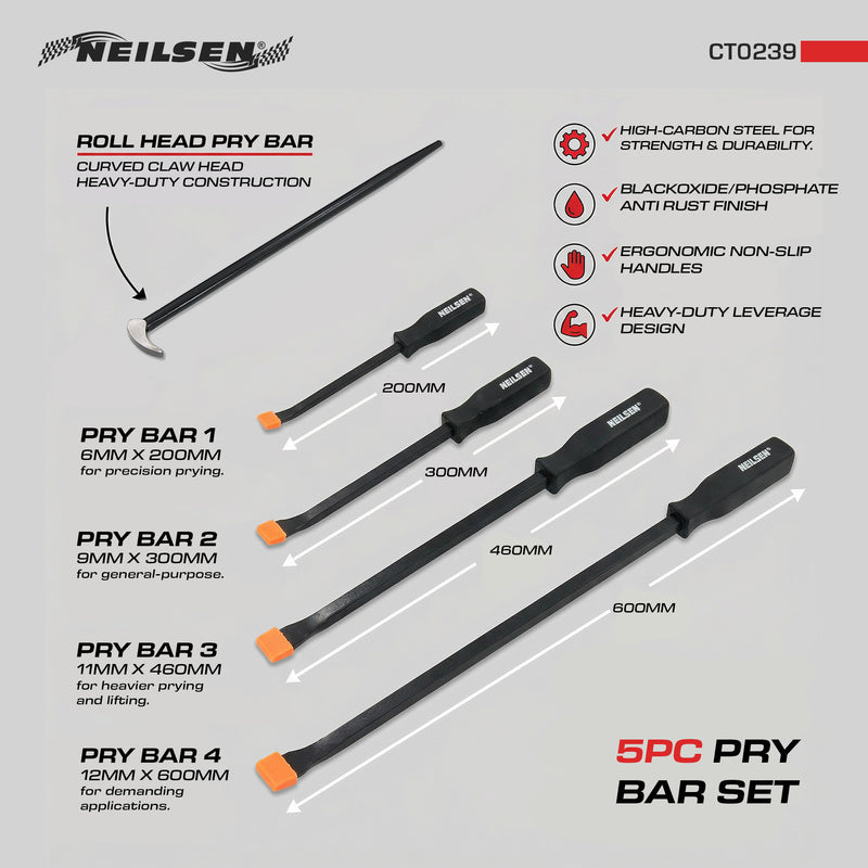 CT0239 - 5pc Pry Bar Set