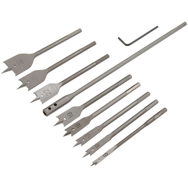 CT0344 - 10pc Flat Wood Drill Bits — Neilsen Tools