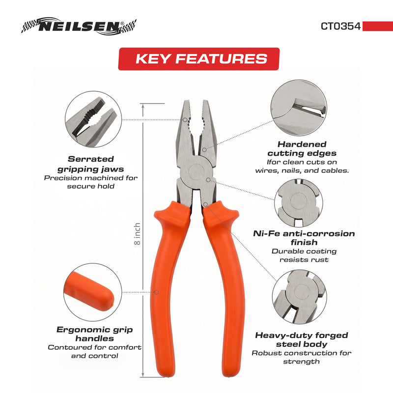 CT0354 - 8in Combination Plier
