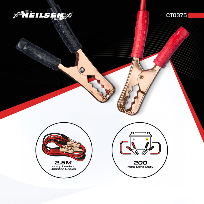 CT0375 - 200amp Booster Cables - 2.5M