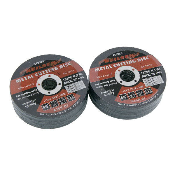 CT0388 - 115mm / 4.5 Inch Metal Cutting Discs 20pc — Neilsen Tools