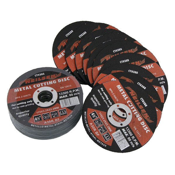CT0388 - 115mm / 4.5 Inch Metal Cutting Discs 20pc