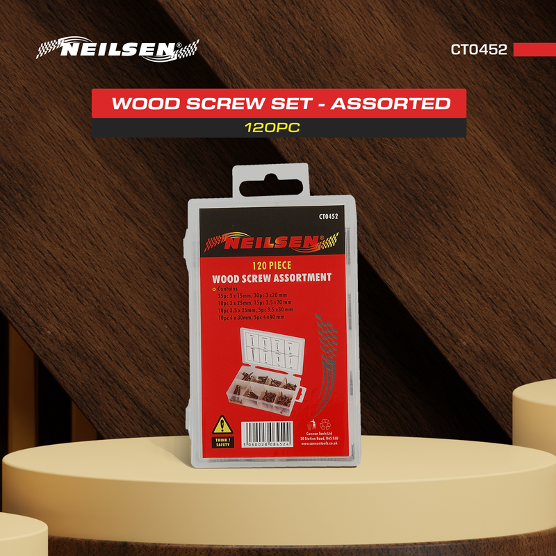 CT0452- 120pc Wood Screw Set - Assorted