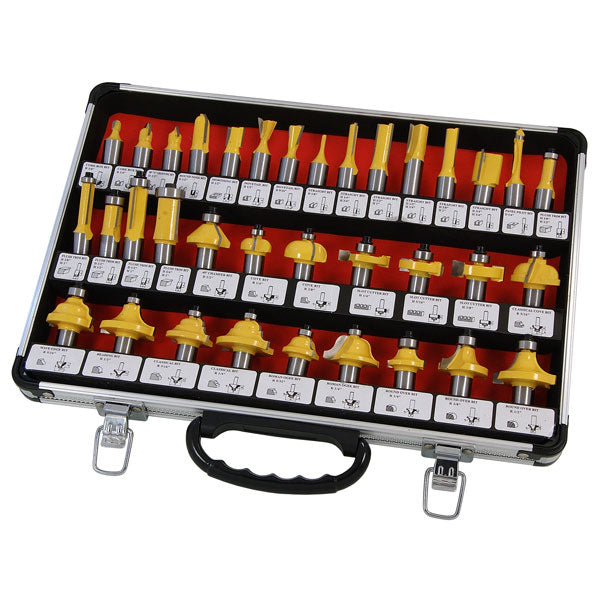 Kempston 6-Piece Router Bit Set - 1/2-Inch Shank For Woodworking