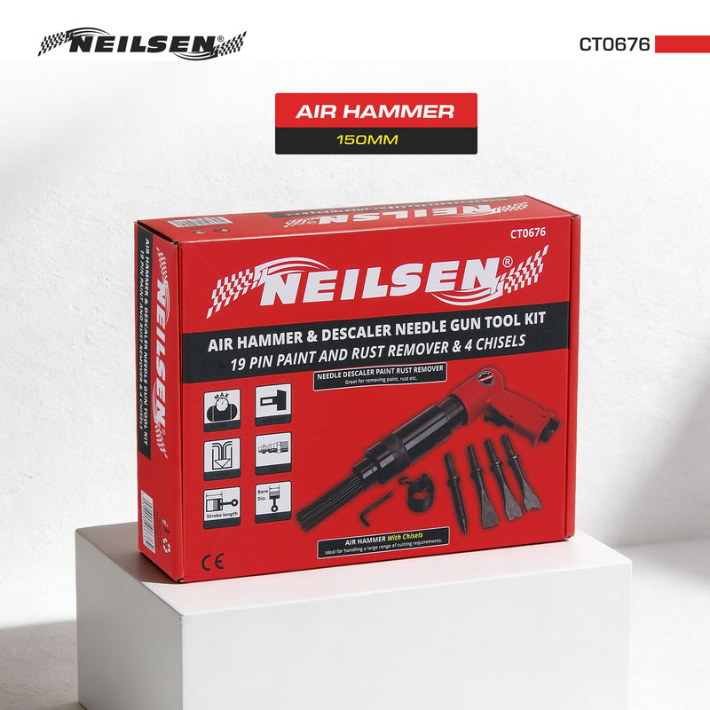 CT0676 - 1/4in  Air Hammer & Descaler Needle Gun Tool Kit