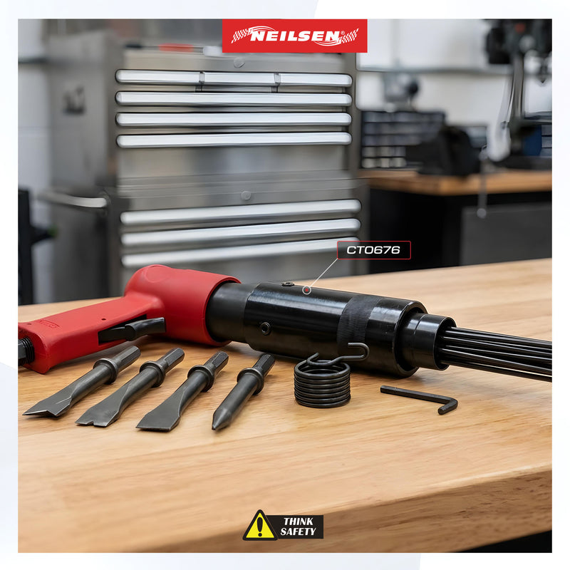 CT0676 - 1/4in  Air Hammer & Descaler Needle Gun Tool Kit
