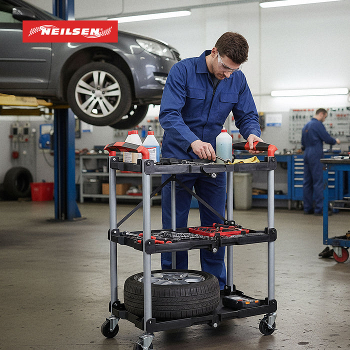 CT0681 - Folding Workshop Trolley 3 Shelf