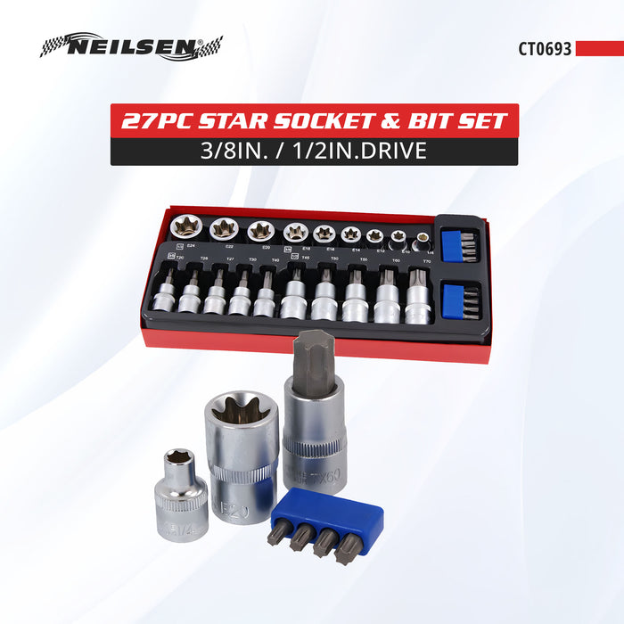 CT0693 - 27pc Star Socket & Bit Set