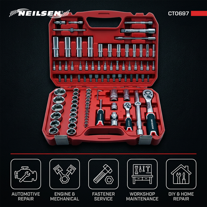 CT0697 - 94pc 1/4 and 1/2in Dr Socket Set