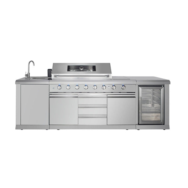 CT0271 - Stainless Steel BBQ Grill With Sink And Cooler